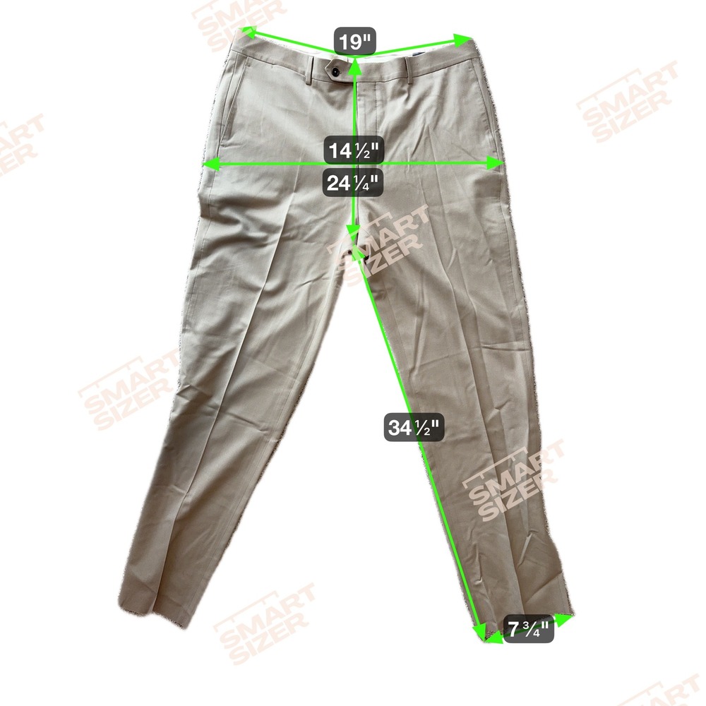 CREMIEUX Mens Wool Dress‎ Pants NEW 40R Tollengo 1900 Unhemmed Italy Tan Luxury - Picture 2 of 7